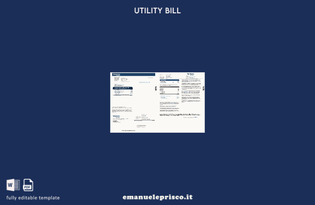 stile verificato Pagine di bollette di servizi pubblici USA Spectrum Business, m